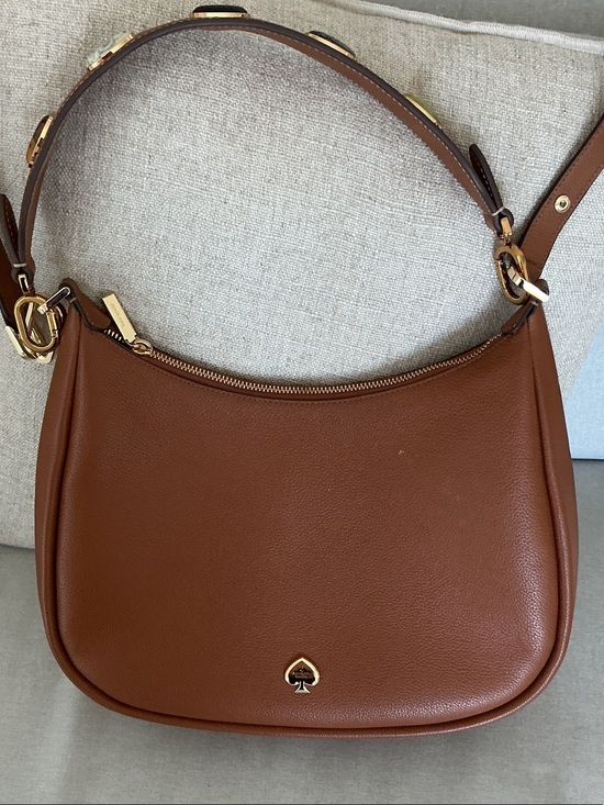 kate spade Handbags - kate spade Chestnut Brown Pebbled Leather Shoulder Bag with Gold Hardware